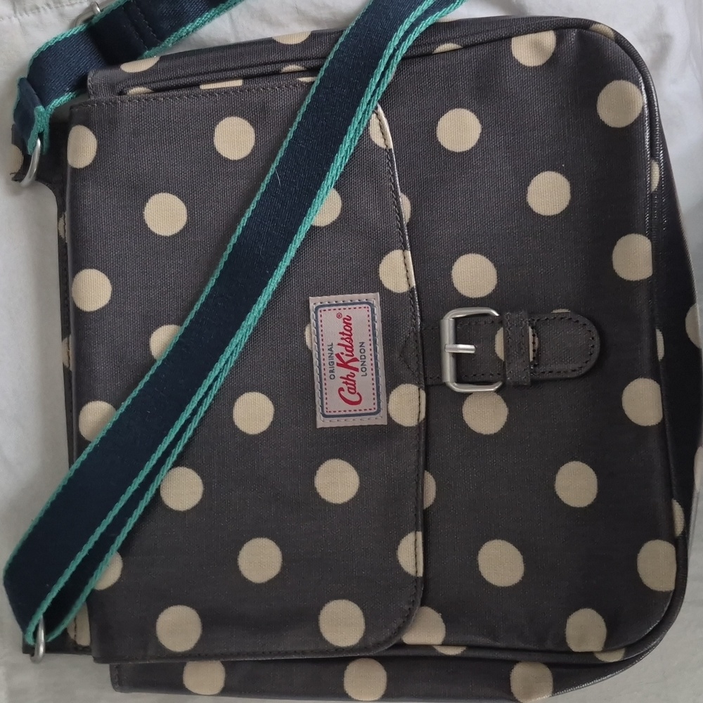 Cath Kidston Black & Cream Polka Dot Crossbody Bag John Fluevog Inspired Design